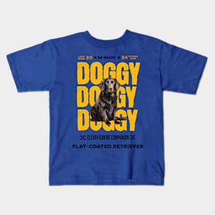 Doggy Flat-Coated Retriever Kids T-Shirt